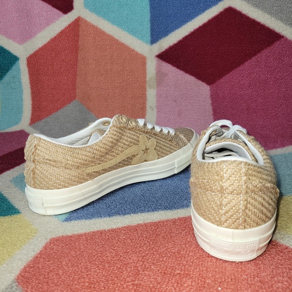 Converse Golf Le Fleur One Star Ox Burlap Tan Sneakers 163169C Mens 7.5 Wos 9.5 - Picture 5 of 6
